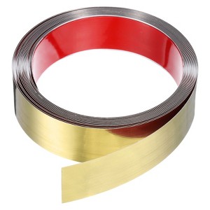 Unique Bargains Self-Adhesive Stainless Steel Mirror Finish Peel and Stick Wall Trim - 1 of 4