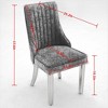 NicBex Set of 2 Upholstered Dining Chairs,Armless Chairs with Solid Wood Legs,Accent chair for Home,Kitchen,Living Room,Restaurant - 3 of 4