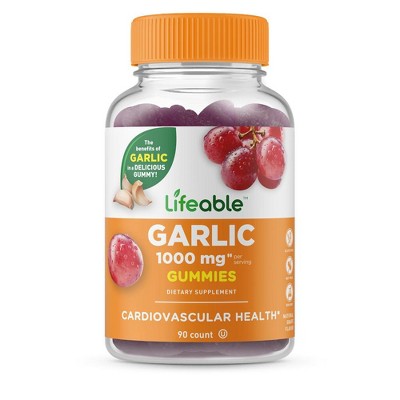 Lifeable Garlic for Adults, for Cardiovascular Support, Vegan, 90 Gummies