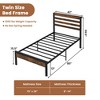 Costway Full Industrial Metal Platform Bed Frame Charging Station Mattress Foundation - 3 of 4