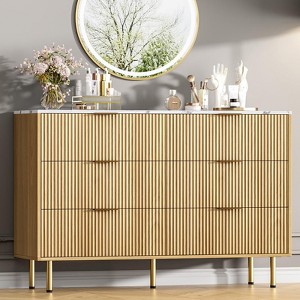 Zstar 6 Drawer Dresser with Wide Drawers, for Living Room, Closet, Hallway,Entryway - 1 of 4
