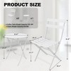 homfan 3-Piece Outdoor Bistro Set - Small Iron Patio Table & 2 Chairs, Cafe Dining Set for Balcony, Garden, Apartment, All-Weather Bistro Furniture - 3 of 4