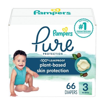 Image of Pampers Pure Protection Diapers Super Pack - Size 3 - 66ct