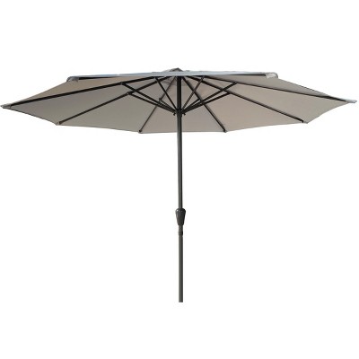 9FT Outdoor Patio Umbrella with UV 50+ Protection, Wind Vent, Push Button Tilt & Crank for Garden, Beach, and Backyard Shade-Coolbibila
