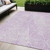 Purple And Ivory Geometric Washable Indoor Outdoor Area Rug - 2 of 4