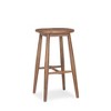 HomeRoots 30" Natural Solid Wood Backless Bar Height Bar Chair - 4 of 4