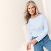 Lands' End Women's Relaxed Supima Cotton Long Sleeve Crew Neck T-Shirt - 4 of 4