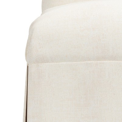 Zuma White Textured Linen Upholstered Parsons Side Chair