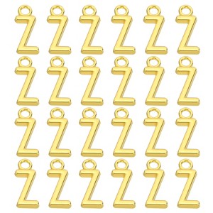 Unique Bargains Metal Bulk Elegant DIY Crafts Jewelry Making Initial Pendants 50 Pcs - 1 of 4