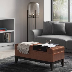 42" Jackson Storage Ottoman Bench with Tray - Wyndenhall - 1 of 4