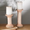 AZL1 Life Concept Candle Holders, Sustainable EcoMix Pillar Candle Stand for Modern Tabletop and Mantel Display, Orange, 4"*4"*7" - 4 of 4