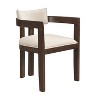 ModernLuxe 2pcs Dining Chair, Wooden Accent Chairs with Armrest, Curved Backrest - 2 of 4