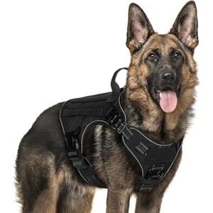 rabbitgoo Upgraded Tactical Dog Harness for Large Dogs,, Adjustable Military Vest for Training Hunting Walking, Black, XL - 1 of 1