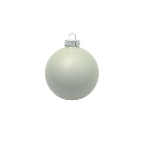 Northlight 28ct White Polar Pearl Finish Glass Christmas Ball Ornaments - 2" (50mm) - image 1 of 4