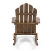 GlasFlength Patio Accent Chairs Outdoor Rocking Chair, Adirondack Chairs Lounge Lawn Chair for Garden, Poolside, Deck, Dark Brown 28.5"*36"*36" - 2 of 4