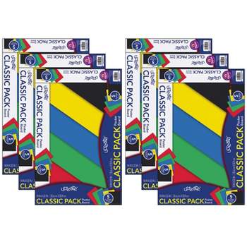 UCreate Poster Board, 5 Assorted Primary Colors, 14" x 22", 5 Sheets Per Pack, 6 Packs