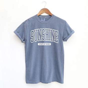 Simply Sage Market Women's Varsity Sunshine State of Mind Short Sleeve Garment Dyed Tee
