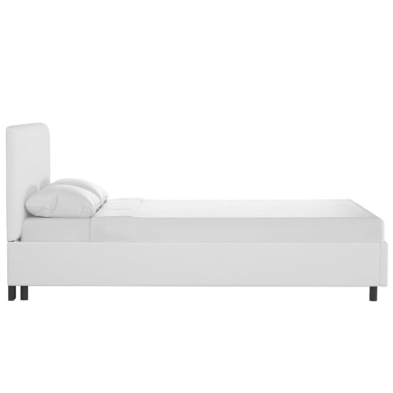 Skyline Furniture Olivia Solid Woven Upholstered Platform Bed Twill, 4 of 8