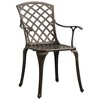 vidaXL 3 Piece Bistro Set Cast Aluminum Bronze - 2 of 4