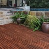 DSVIMOY 12" Patio Deck Tiles, 10pcs DIY Module Interlocking Decking Tiles, Floor Tile for Porch Poolside, Balcony, Brown, 12"*12"*0.8" - 4 of 4
