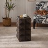 Vynxaria Vintage-Style Coffee Side Table High-Quality Ash Wood MDF Top, 220LBS Capacity, 3D Relief Texture, No Assembly Needed - 3 of 4