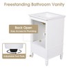 Mshliw 20" Bathroom Vanity with Sink, 2-Door Cabinet, Drawer, Magnetic Door Stopper, Adjustable Feet, MDF & Ceramic - 3 of 4
