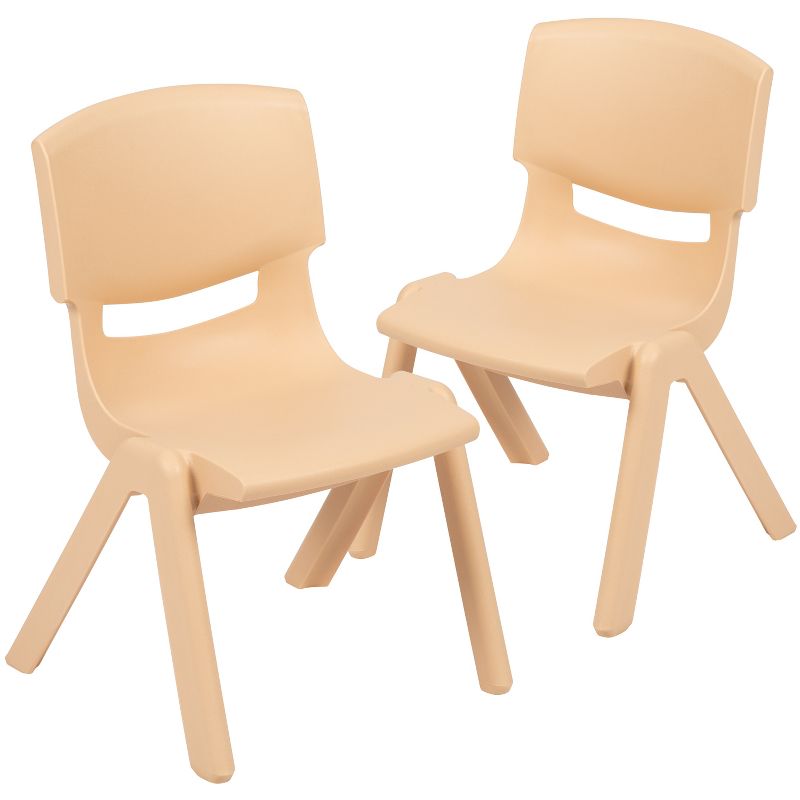 Flash Furniture 2 Pack Plastic Stackable School Chair with 12" Seat Height, 2 of 12