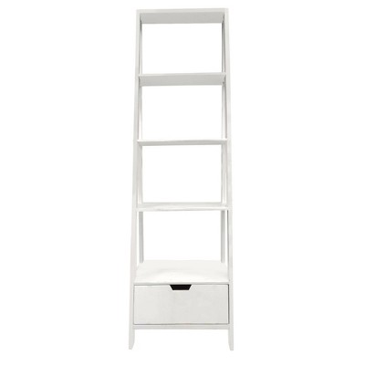 target white ladder bookshelf