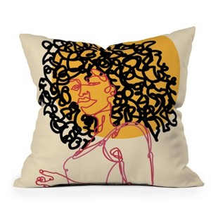 Deny Designs Alilscribble Sun Girl Square Indoor Throw Pillow - 1 of 4
