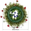 Unique Bargains Forth of July Colorful Hydrangea Flower Wreaths for Front Door Wall Decor - 3 of 4