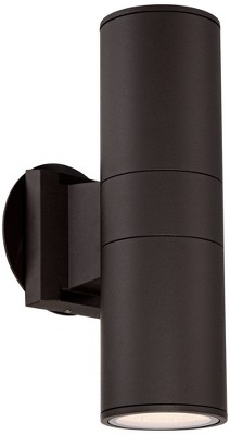 Ellis Bronze Cylinder Dual-Light Modern Wall Sconce Set