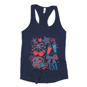 Simply Sage Market Patriotic Disco Collage Racerback Tank - 1 of 3