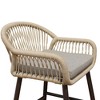 Arceso Outdoor Bar Stools Set of 3, 26.8" H Rattan Outdoor Counter Height Bar Stools, Woven Rope Backrest with Aluminum Legs - 3 of 4