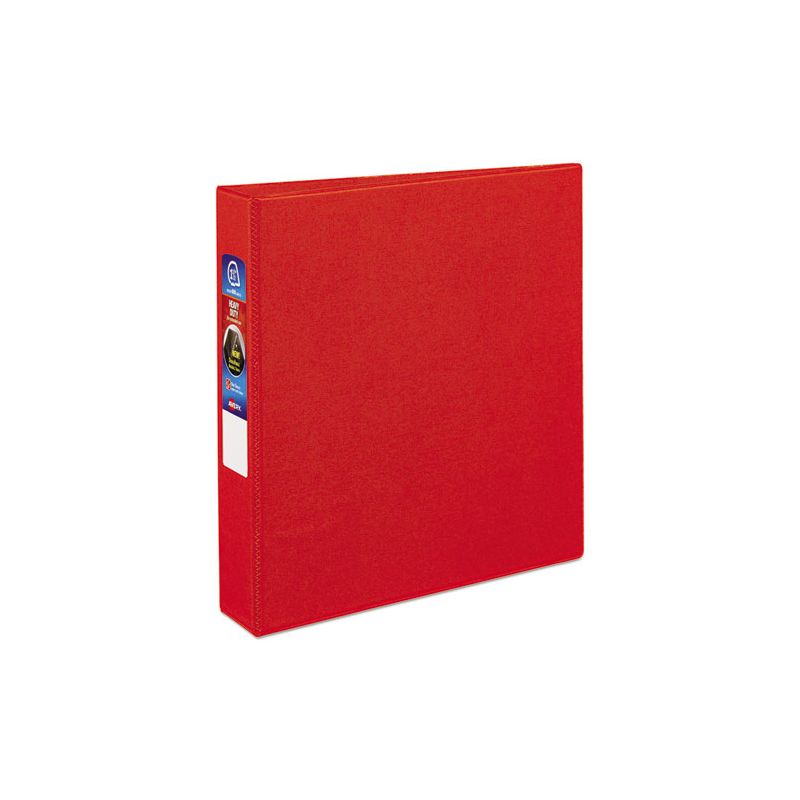Avery Heavy-Duty Non-View Binder with DuraHinge and One Touch EZD Rings, 3 Rings, 1.5" Capacity, 11 x 8.5, Red, 1 of 8