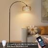 KTMBDW Dimmable Floor Lamp, LED Edison Bulb Included, Arc Floor Lamps for Living Room Modern Standing Lamp with Linen Shade for Bedroom Office, Black - 4 of 4