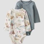 Little Planet by Carter’s Baby Boys' 2pk Outdoors Bodysuit - Gray/Off-White