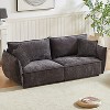 MAYEERTY 88 Inch Modern Living Room Sectional Wide Chenille Triple Sectional Extra 2 Pillows Thick Padded Seat Back Armrests Apartment - 2 of 4