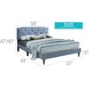 Full Size Platform Bed with Upholstered Headboard for Bedroom - 2 of 4