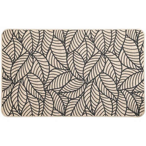 Evideco French Home Goods Jungle Print Kitchen Mats - Non-Slip, Washable, Leaf Design, Available in Two Sizes - image 1 of 4