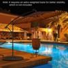 Tangkula 10FT Solar Offset Umbrella Tilted Cantilever Hanging Umbrella with 112 LED Lights Patio Sun Shade with Crank Handle Beige/Coffee/Navy/Wine - 3 of 4