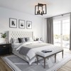 PAKOKULA 14.57 in. 4-Light Matte Black Geometric Semi-Flush Mount with Metal Shade - 3 of 4
