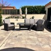 Courtyard Casual Cheshire 5 pc Chow Dining Recline Sectional Set with Swivel Glider - 2 of 4
