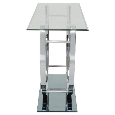 Danville 48'' Silver Mirrored Glass U-Shaped Console Table