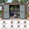 10'x8' Outdoor Storage Shed With 32 Air Vents, Push-pull Double Door, Sloping Roof Metal Storage Cabinet, Ultraviolet-proof Tool Shed For Lawn - image 4 of 4