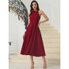INSPIRE CHIC Women's Cocktail Halter Neck Sleeveless A-Line Midi Dresses - 2 of 4