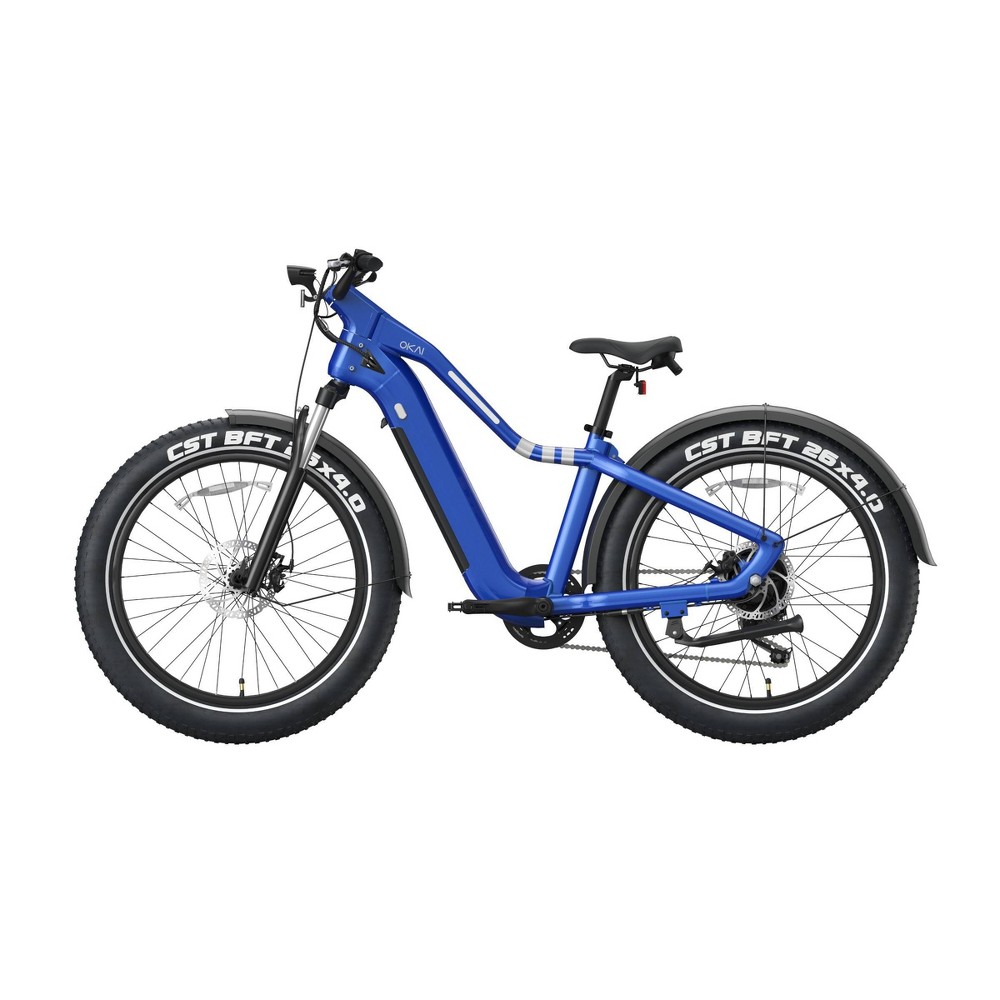 Photos - Other for Motorcycles Okai Ranger 26" Step Over Electric Mountain Bike - Mariner Blue 