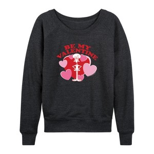 Women's - SpongeBob SquarePants - Heartbreaker Lightweight French Terry Wide Neck Long Sleeve Shirt - 1 of 4