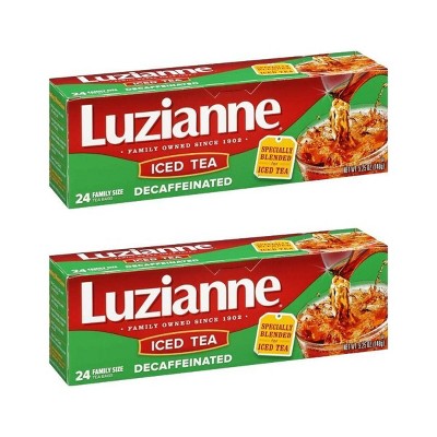Luzianne Decaffeinated Iced Tea Bags 24 ct. Box Pack of 2