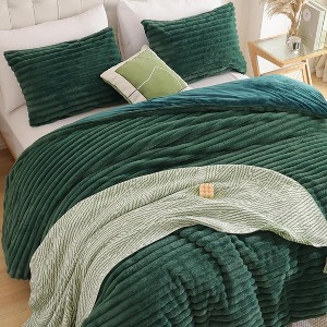 BAGOKIE Fleece Fluffy Comforter Set 2/3 Pieces Bedding Set with Comforter & Pillowcase - 1 of 4