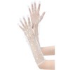 INSPIRE CHIC Women's Pearl Lace Full Finger for Bridge Wedding Party Dating Prom Dress Gloves 1 Pair - 4 of 4